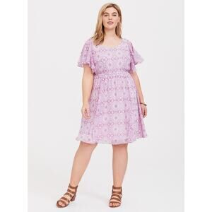 Torrid size 4 or 4X Mini Chiffon Skater Dress NWT